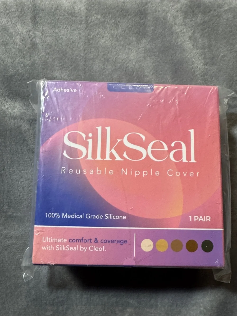 Silk seal 1 pair Reusable Nipple Cover - crème color
